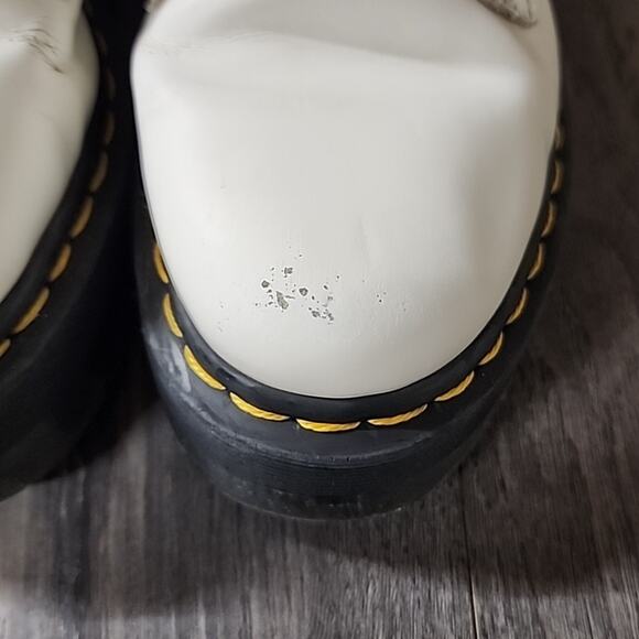 Dr Martens Women White Solid Platform Combat Boot Jadon Lace-Up Size 7 - Picture 7 of 10